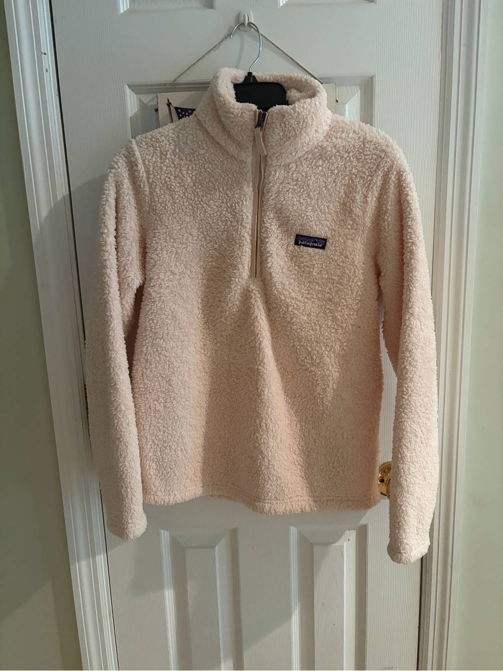 Patagonia Light Blush Teddy Fleece 1/4 Zip Hoodie